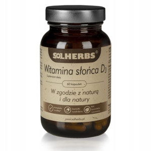 Solherbs Witamina D3 60 kapsułek eko opakowanie