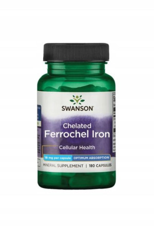 Swanson Albion Chelat Żelaza Ferrochel 18mg 180kap