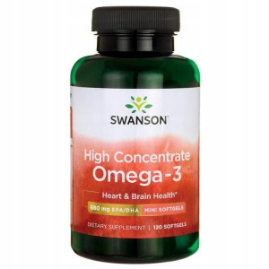 Swanson Kwasy Omega-3 MOCNE KONCENTRAT EPA DHA 120