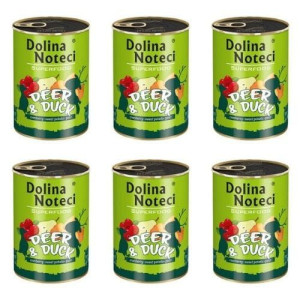 DOLINA NOTECI SUPERFOOD Karma Mięso z Jelenia z Kaczką 6 x 400g