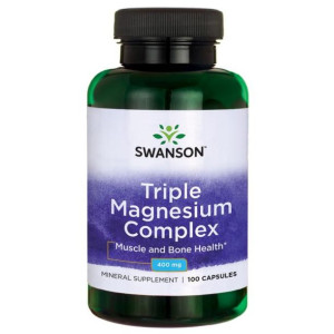 SWANSON TRIPLE MAGNESIUM 400 MG mięśnie kości