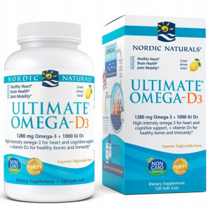 Nordic Naturals Ultimate Omega +D3 1280mg 120 kaps