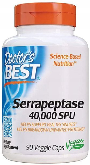 Doctor's Best Serrapeptase 40,000 SPU 90vcaps