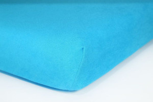 Prześcieradło frotte z gumką 90x200 (turkusowe) 180 g/m2