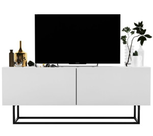 Szafka RTV Loft Industrialna komoda RTV biała MAT 120 cm