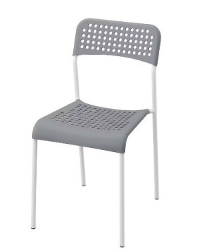 IKEA ADDE krzesło szary/biały