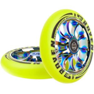 Kółka do hulajnogi RAVEN Code Neo Chrome Lime 2szt