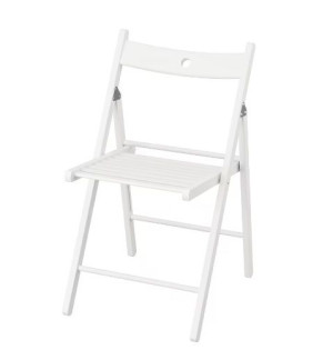IKEA TERJE drewniane krzesło składane biały