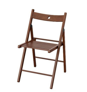 IKEA TERJE drewniane krzesło składane brązowy