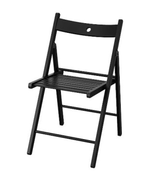 IKEA TERJE drewniane krzesło składane czarny