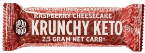 Baton malinowy sernik w czekoladzie - Krunchy Keto Raspberry Cheesecake Bar