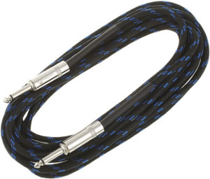 Kabel przewód instrumentalny Jack 6,3 mm 6 m sznurówka