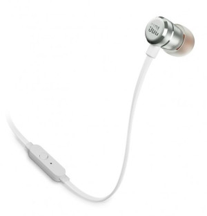 Słuchawki dokanałowe JBL T290 Biało-srebrne