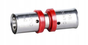 Złączka prosta pex 16x16 zaprasowywana zaciskana