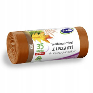 Worki Na Śmieci 35l 20szt Z Uszami Bio Stella