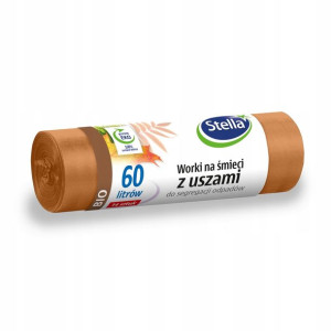 Worki Na Śmieci 60l 14szt Z Uszami Bio Stella