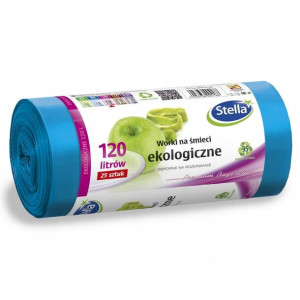 Worki Na Śmieci 120l 25szt Ekologiczne Niebieskie