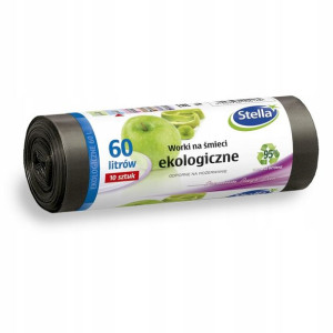 Worki Na Śmieci 60l 10sz Ekologiczne Czarne Stella