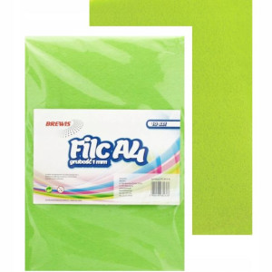 Filc Dekoracyjny A4 1 Mm J. Zielony 10 Szt Brewis
