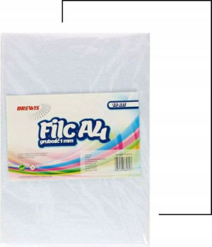 Filc Dekoracyjny A4 1 Mm Biały 10 Szt Brewis