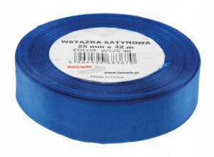 Wstążka Satynowa 25mm 32m Atramentowa Brewis