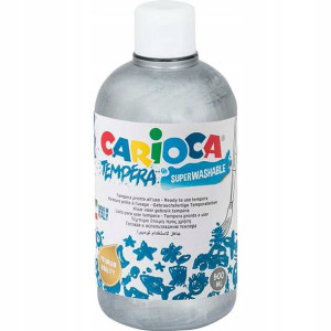 Farba Szkolna Tempera 500ml Srebrna Carioca