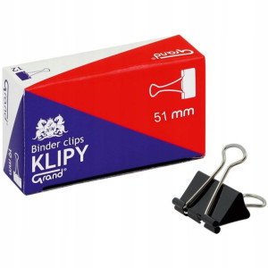 Klipy Biurowe Klip Clips Klipsy 51mm 12szt Grand