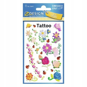 Tatuaże Zmywalne Dla Dzieci Kwiaty Z-design 56691