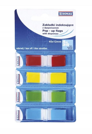 Zakładki Indeksujące Z Dyspenserem 12x45 Mm Donau