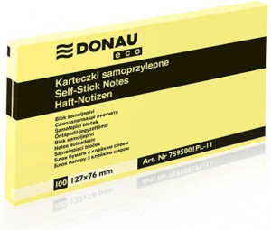 Karteczki Samoprzylepne Donau Eco 127x76 Żółte