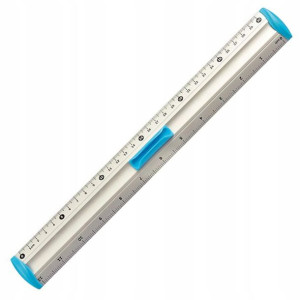 Linijka Aluminiowa 30cm Niebieska Z Uchwytem Tetis