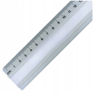 Linijka Aluminiowa 30cm Z Gumą Poślizgową Leniar
