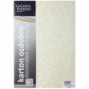 Papier Wizytówkowy Liście Kremowy 20szt 250g Galer