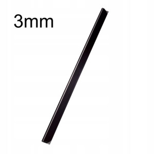 Grzbiety Wsuwane 3mm A4 100szt Czarne Durable