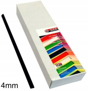 Grzbiety Wsuwane 4mm A4 50szt Czarne Opus