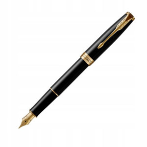 Parker Sonnet Pióro Czarna Laka Gt F