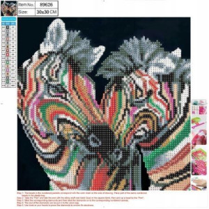 Mozaika Diamentowa 5d Zebra 30x30cm Centrum