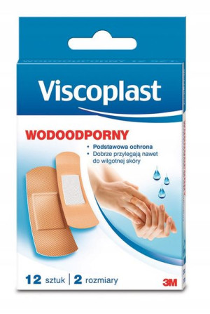 Viscoplast Zestaw Plastrów Wodoodpornych 12 Sztuk