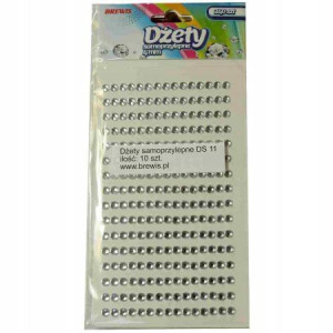 Dżety Samoprzylepne 4 Mm 240 Szt Srebrne Brewis