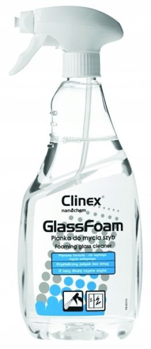 Clinex Glass Foam - Pianka Do Mycia Szyb 650 Ml
