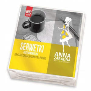 Serwetki 15x15cm 500 Szt. Białe Anna Zaradna