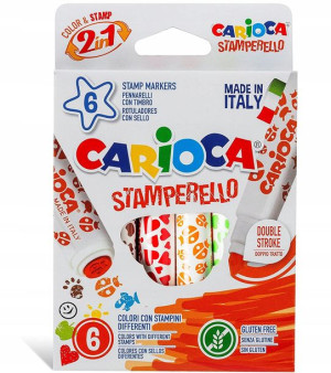 Mazaki / Flamastry Stemple Carioca 6 Kolorów
