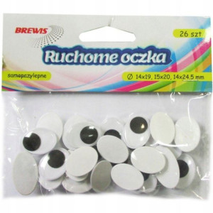 Owalne Ruchome Oczka Ro23 Mix Rozmiar 26szt Brewis