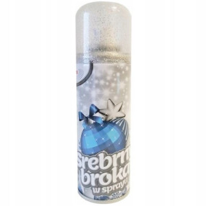 Brokat W Sprayu Areozol 250ml Srebrny Brewis