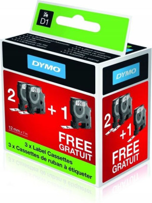 Taśma Dymo D1 12mmx7m Pakiet 3 Sztuk 2010102