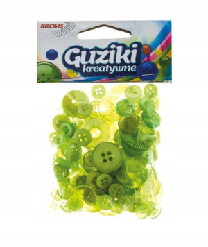 Guziki Ozdobne Dekoracyjne Zielone 40g Brewis
