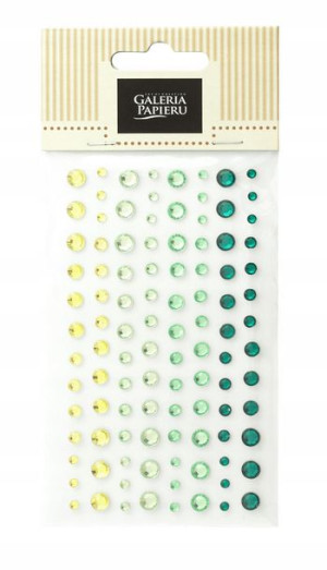 Kryształki Samoprzylepne 3-6 Mm 104 Szt. Zielone