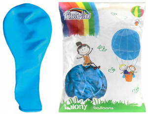 Balony Dekoracyjne 10'' Metal Niebieski Fiorello