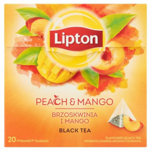 Herbata Lipton Piramidki Brzoskiwnia I Mango 20szt