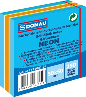 Karteczki Samoprzylepne 50x50 Niebieski Mix Donau